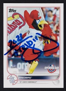 Fredbird Signed 2022 Topps Opening Day Mascots Card #M20 - St Louis Cardinals - Picture 1 of 2