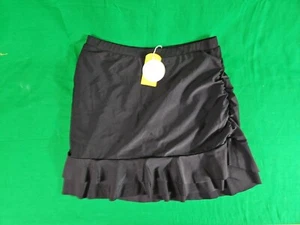 Tournesol Women's Large Black Swim Skirt High Waisted Bathing Suit Swimsuits - Picture 1 of 7