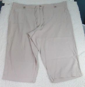 Damenhose neu mit Etikett Torrid beige taupe Leinen weites Bein kurze Größe 28 R8-25 - Bild 1 von 8