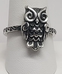 Retired James Avery Woodlands Owl Ring Size 10 - Picture 1 of 4
