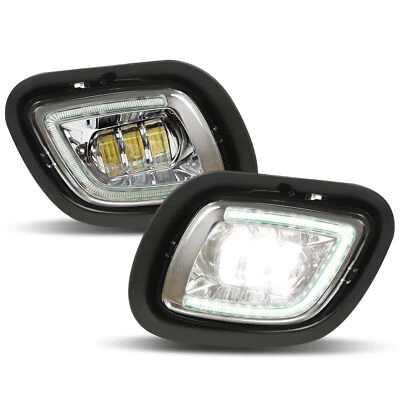 For Freightliner Cascadia 08-17 Projector Fog Lights Lamps w/LED Halo Left+Right - Image 1 of 4