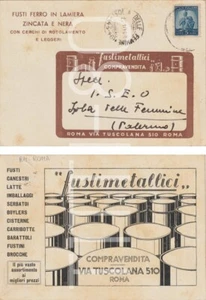 ROMA - "FUSTIMETALLICI" FUSTI FERRO IN LAMIERA ZINCATA E NERA 1948 - Picture 1 of 1