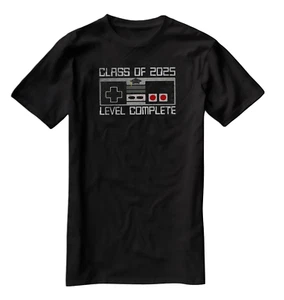 Class of 2025 Level Complete Black Graduation T-Shirt - Picture 1 of 1