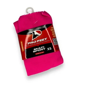 Pro Feet Multi Sport Kids Neon Pink Athletic Size XS Lightweight 1 Pair - Picture 1 of 1