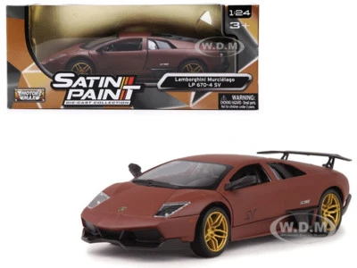 LAMBORGHINI MURCIELAGO LP 670-4 SV MATTE BROWN 1/24 DIECAST MODEL MOTORMAX 79503 - Image 1 of 3