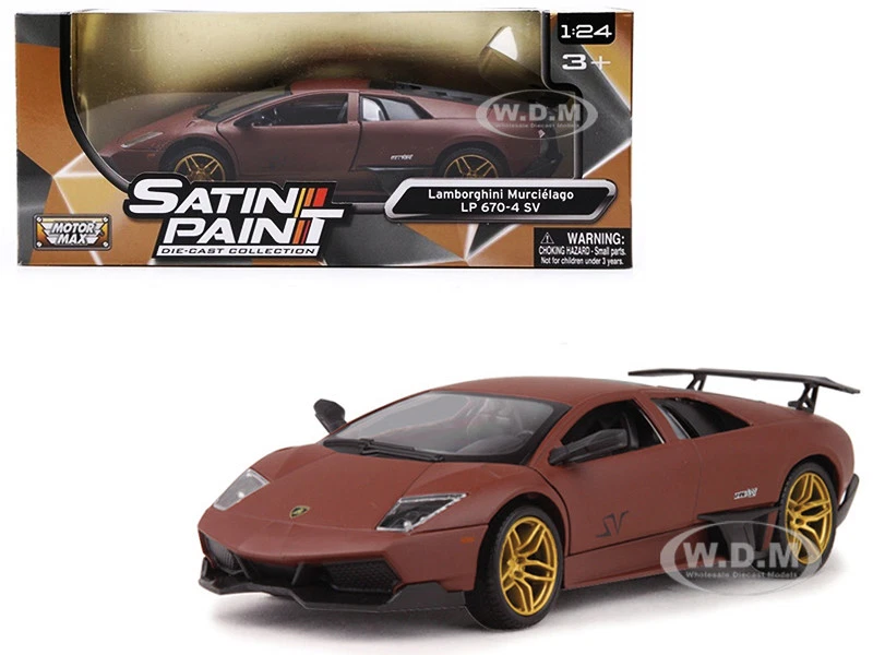 Lamborghini Murcielago LP 670-4 SV Matte Brown 1-24 Diecast Model Car by Motorma