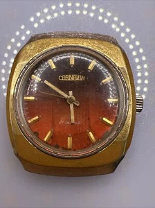 Vintage Cornavin Automatic Gold Tone 17 Jewels Men's Stainless Steel Swiss Made - Picture 1 of 6