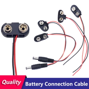 PP3 9V Battery Connection Clip Cable Lead Snap Cell Case Press Studs Wire 150mm - Picture 1 of 18