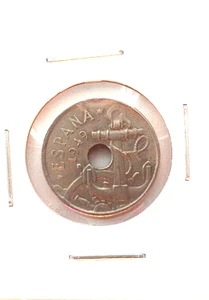 MONEDA ESPAÑA 1949 50 CENTIMOS ESTADO ESPAÑOL B NÍQUEL - Imagen 1 de 2