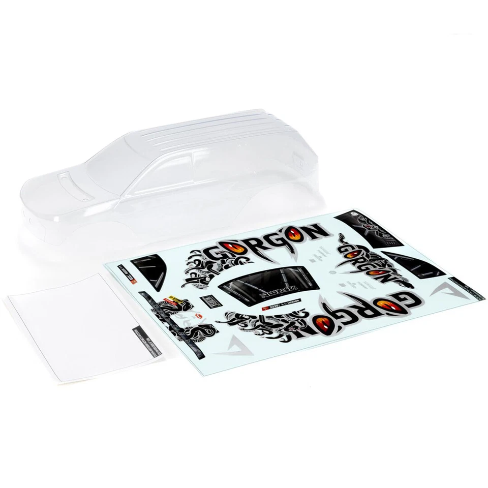 ARRMA ARA402352 GORGON Clear Body with Decals & Window Masks - Image 1 of 1