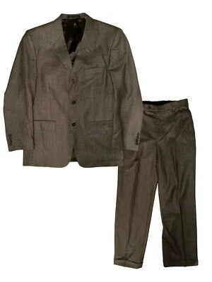 Perry Ellis Portfolio 2PC Blazer Pant Suit Men Worsted Wool 40R 33X31 Africa Y2K - Image 1 of 4