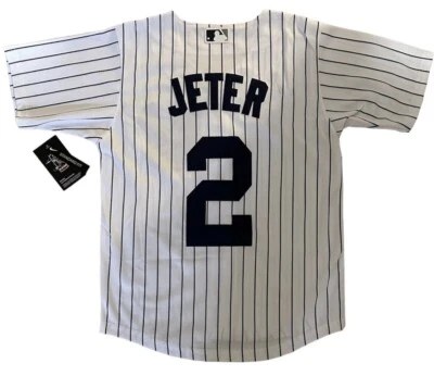 Camiseta deportiva juvenil Derek Jeter New York Yankees Nike Cool Base - totalmente cosida Foto 1 de 4