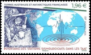 fsat 2025 taaf antarctic Seismological stations TAAF science map earth 1v mnh - Picture 1 of 1
