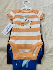 Carters baby boy 3 piece seagull knit short outfit size 3M NWT - Picture 1 of 5