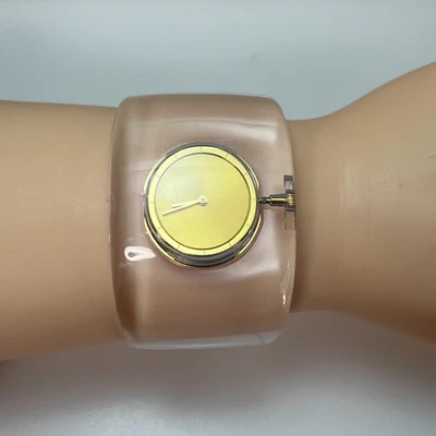 Reloj Seiko ISSEY MIYAKE O-Bold Qz transparente × esfera dorada Tokujin Yoshioka Japón #038B Foto 1 de 4