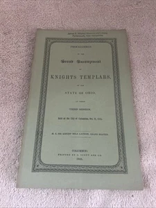 1845 PAMPHLET FOR KNIGHTS TEMPLARS GRAND ENCAMPMENT - Picture 1 of 9
