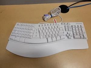 Microsoft KU-0045 X06-19331 Natural Elite Tastiera ergonomica cablata PS/2 bianca - Foto 1 di 2