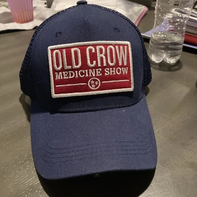 old crow medicine show Snapback Mesh Patch Hat Cap EUC Navy - Image 1 of 4