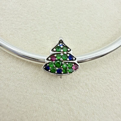 Pandora Lady Christmas Tree Charm Bead CZ Stones Holiday Jewelry Accessory - Image 1 of 4