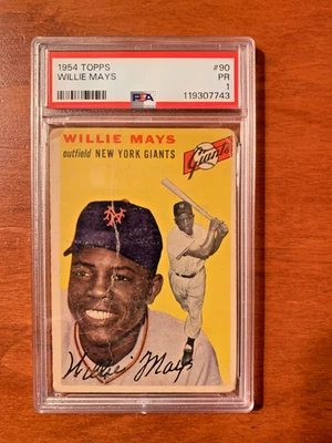 1954 Topps #90 Willie Mays PSA 1 PR Foto 1 de 2