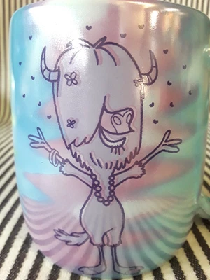 NWT NEW DISNEY ZOOTOPIA YAX IRIDESCENT GOOD VIBES ONLY COFFEE MUG TIE DYE CUP - Image 1 of 4