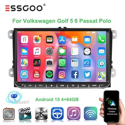 9" Android15 Car Stereo Radio For VW Volkswagen Jetta Passat Carplay GPS Chatgpt - Image 1 of 4