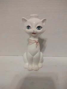 Vintage Allure White Cat Pump Soap Lotion Dispenser 1999 Ceramic 8.5” No Pump - Picture 1 of 4