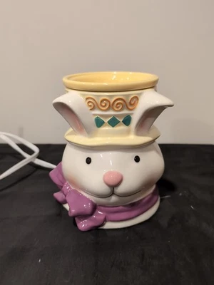 Calentador de cera tamaño completo Scentsy Easter Bunny Rabbit Spring iluminado retirado en 2010 Foto 1 de 4