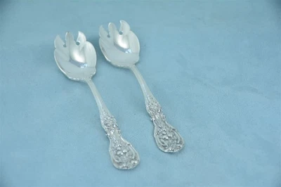 Tenedor de helado 2 Reed & Barton Francis I Sterling 5-3/8" nuevo marca sin monograma Foto 1 de 4