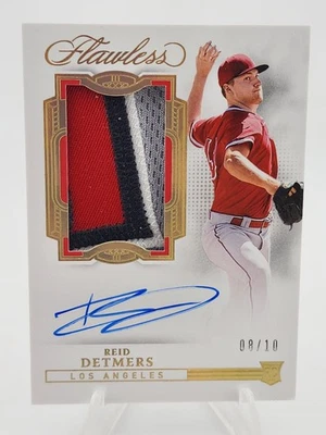 2022 Panini Flawless Reid Detmers #RPA-RD /10 Autograph Patch - Image 1 of 2