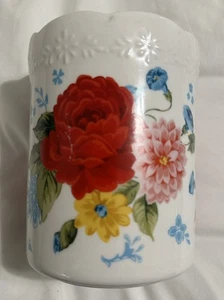 Pioneer Frau süße Rose Utensilienhalter 6" hoch 10 Werkzeuge enthalten gebraucht - Bild 1 von 5