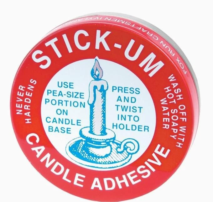 FOX RUN BRANDS Stick-Um Candle Adhesive 1/2 Ounce Tin - Fox Run