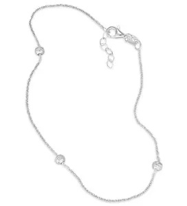 Fußkettchen925-iger Sterlingsilber Silberkügelchen diamantiert 25/23 cm - Bild 1 von 1