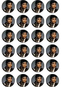 24 X Michael Jackson REIS-/OBLATENPAPIER-KUCHENAUFLEGER - Bild 1 von 1