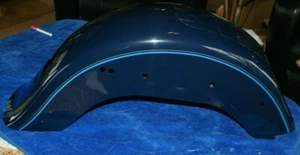 NOS HARLEY-DAVIDSON FLSTF rear fender Dark peace officer Blue w/pin 59596-07 - Picture 1 of 9