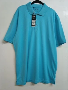 Adidas Neu mit Etikett Golf Polo Shirt strukturiert hellblau XL UVP $ 60 KOSTENLOSER VERSAND - Bild 1 von 5