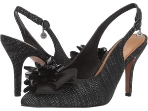 Wide Width Women's Denyell Pump by J. Renee in Black Canvas (Size 12 W) - Picture 1 of 12