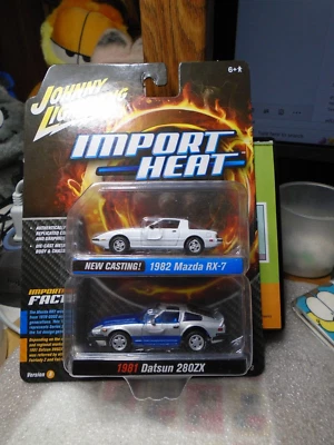 Johnny Lightning Import Heat 2 Pack 1982 Mazda RX-7 & 1981 Datsun 280ZX - Image 1 of 3