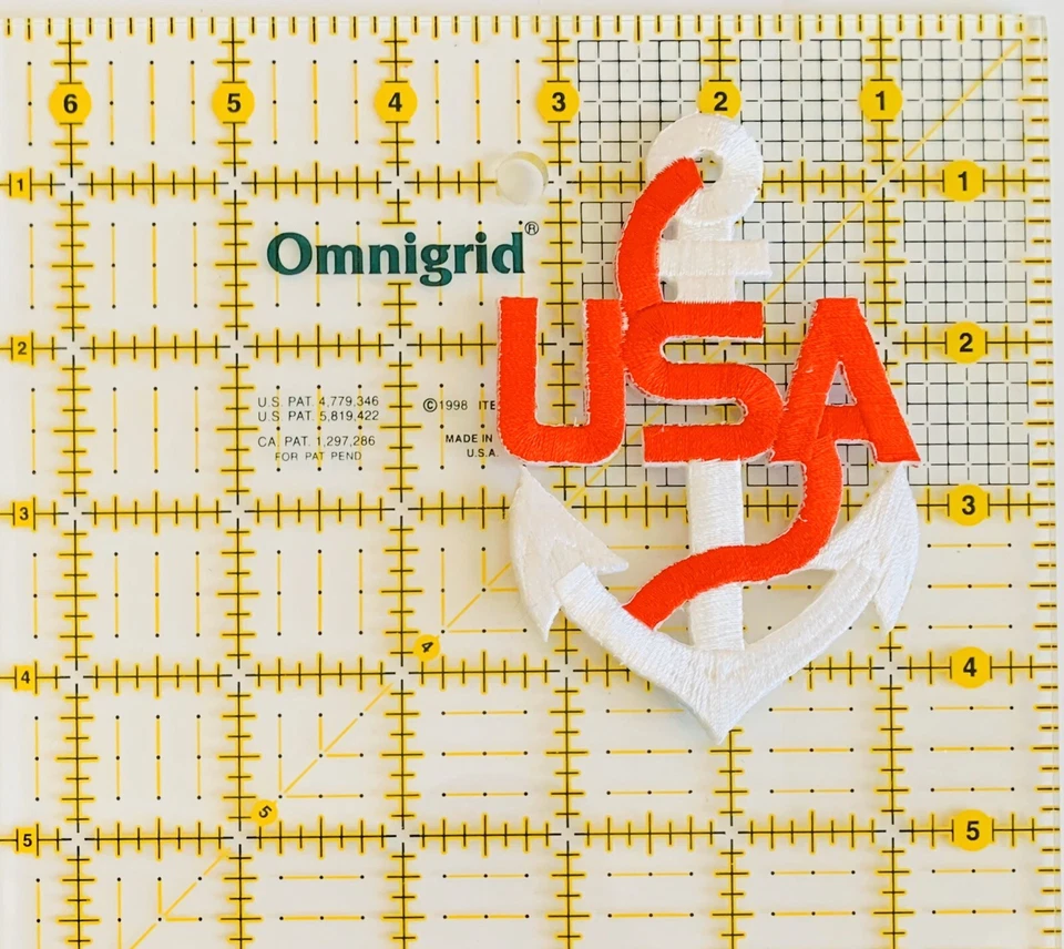 USA Anchor Patch Nautical Water Ocean Yacht Patches Appliqué - Image 1 of 1