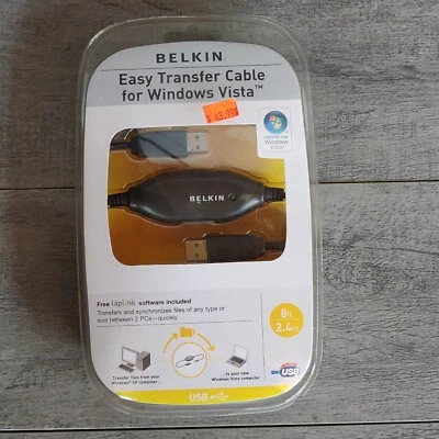 Belkin Easy Transfer Cable for Windows Vista New and Sealed Part#F5U258 - Image 1 of 4