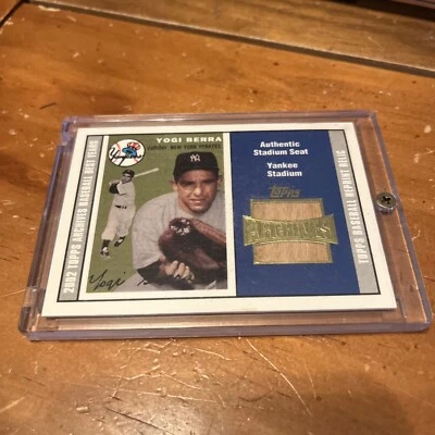 2002 Toppa Archives Yankee Stadium Authentic Stadium Seat Yogi Berra #50 - Image 1 of 2