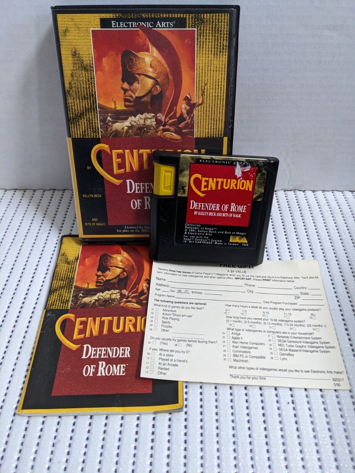 Centurion Defender of Rome Sega Genesis,  Complete in Box CIB Tested and Working