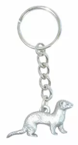 Ferret Keychain Pewter - Picture 1 of 1