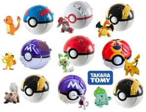 "TOMY Pokemon Throw N Pop Poke Ball con Pokémon Extra - Listo para Battle - "NUEVO" - Imagen 1 de 67