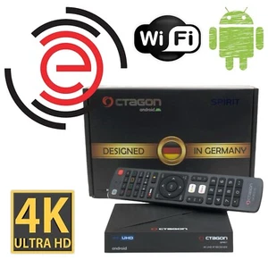 ✅ OCTAGON SPIRIT 4K UHD HDR10+ ANDROID TV OTT IP MEDIA STREAMING BOX WLAN BT RC - Bild 1 von 19