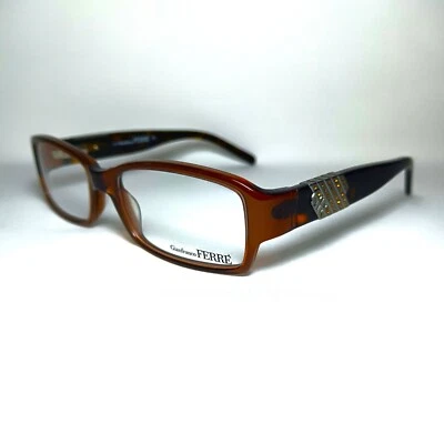 Gafas, Gianfranco Ferre, rectangulares, ovaladas, monturas, cristales de Swarovski, NOS Foto 1 de 4