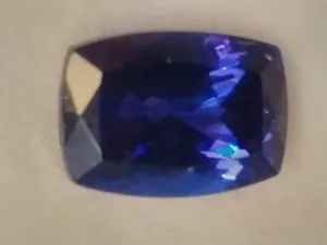 Natural AAAA Tanzanite Loose Gemstone Cushion Shape 3.86 Carat certified AGI - Picture 1 of 10