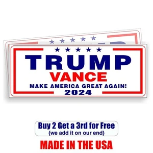 TRUMP VANCE 2024 Bumper Sticker | Vinyl | Water-resistant | 9 inches B2G1 GoGo - Picture 1 of 1