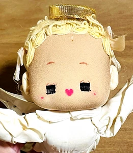 Stockinette Engel fliegende Netzflügel 10" Vintage Weihnachtsdeko blond Japan *LESEN* - Bild 1 von 10
