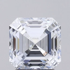 2 CT Faint Blue Asscher Cut Lab Grown Diamond for Engagement Ring IGI Certified - Picture 1 of 2